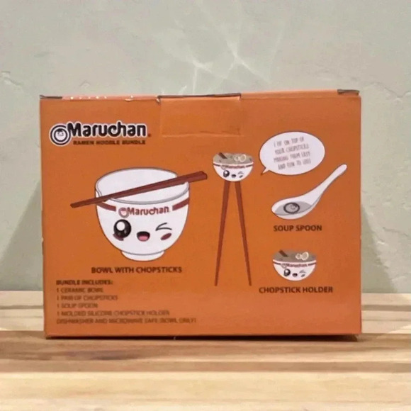 Maruchan Ramen Noodle Bundle With Ceramic Noodle Dish Chopsticks And Spoon - Picture 5 of 14